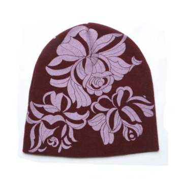 Wholesale POM POM Floral Beanie Hats